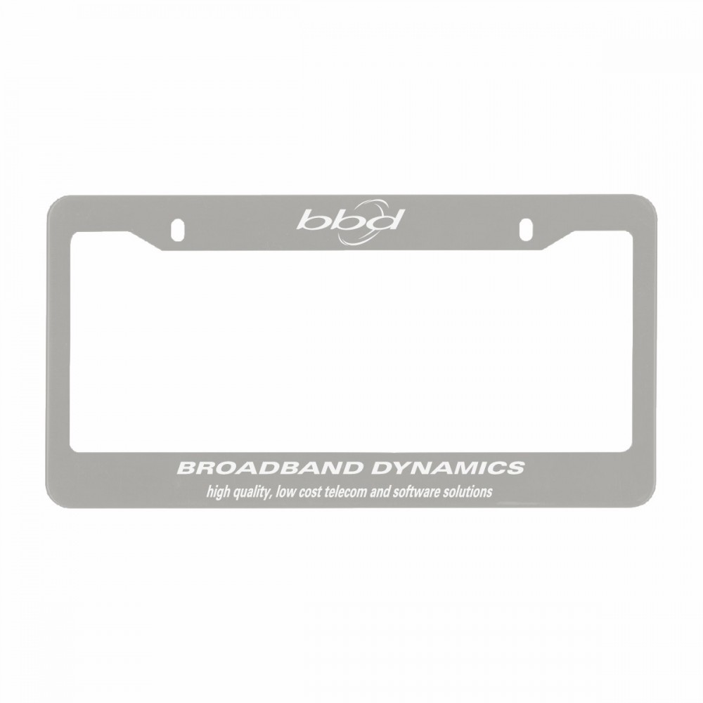 Stainless Steel License Plate Frame (2 Screw Attachable) with Logo