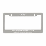 Logo Imprinted Stainless Steel License Plate Frame (2 Screw Attachable)