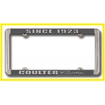 Logo Branded Antique Pewter Finish Die Cast Metal License Plate Frame