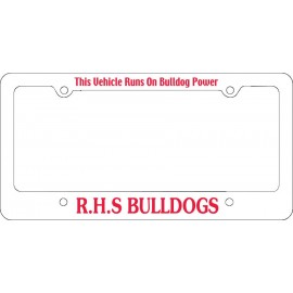 License Plate Frame w/Large Imprint Area At Bottom with Logo