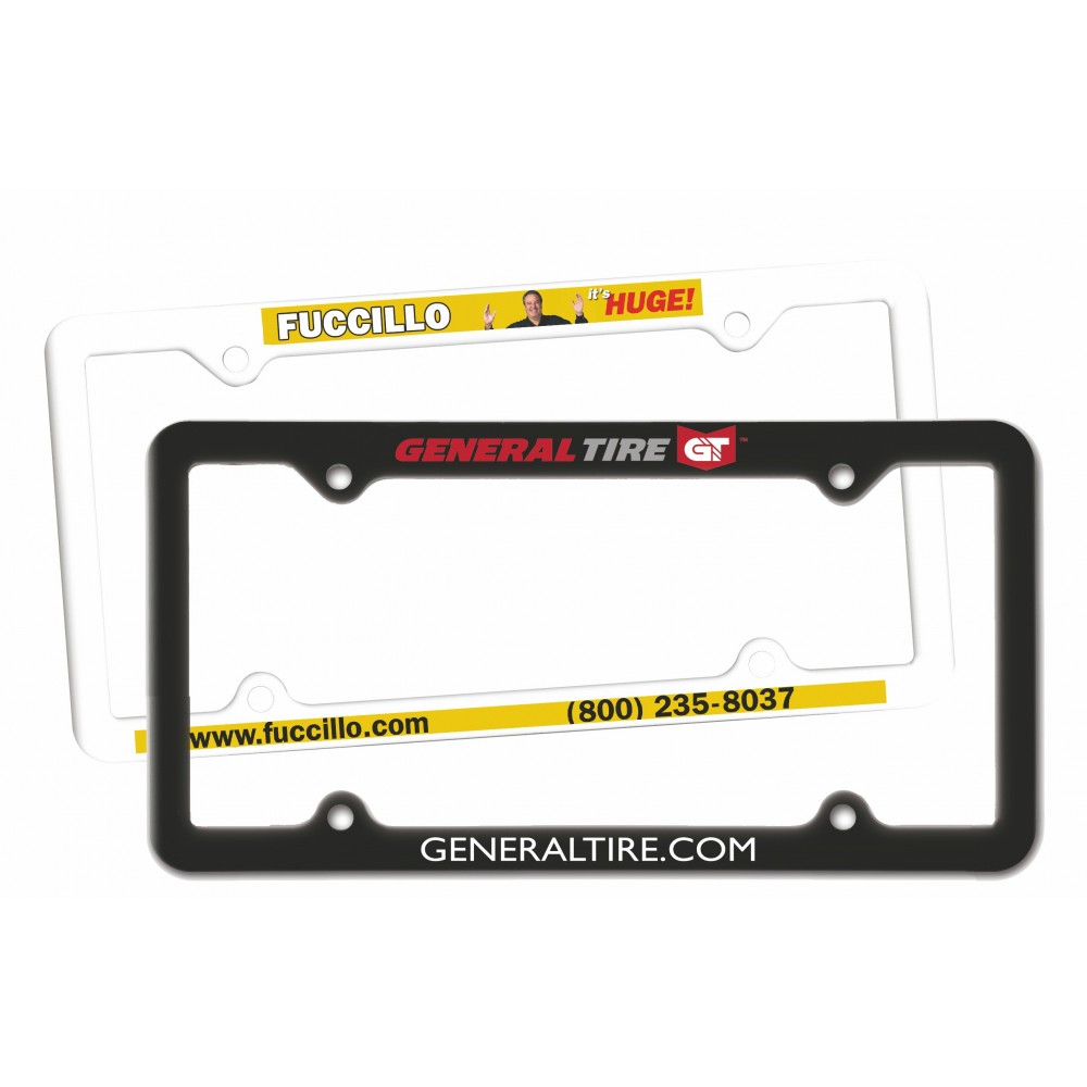 Thin Panel License Plate Frame w/ 4 Holes (Full Color Digital) with Logo Thin Panel License Plate Frame w/ 4 Holes (Full Color Digital) with Logo