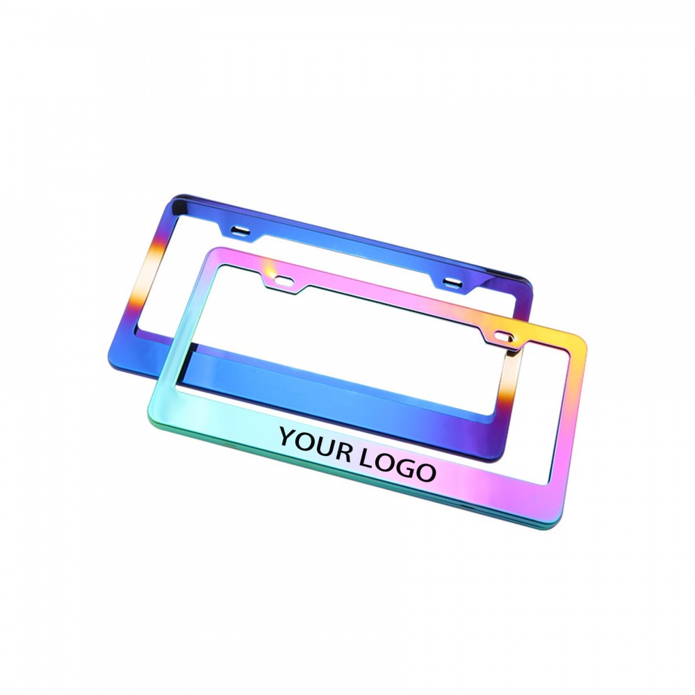 Aluminum Alloy Colorful License Plate Frame with Logo Aluminum Alloy Colorful License Plate Frame with Logo