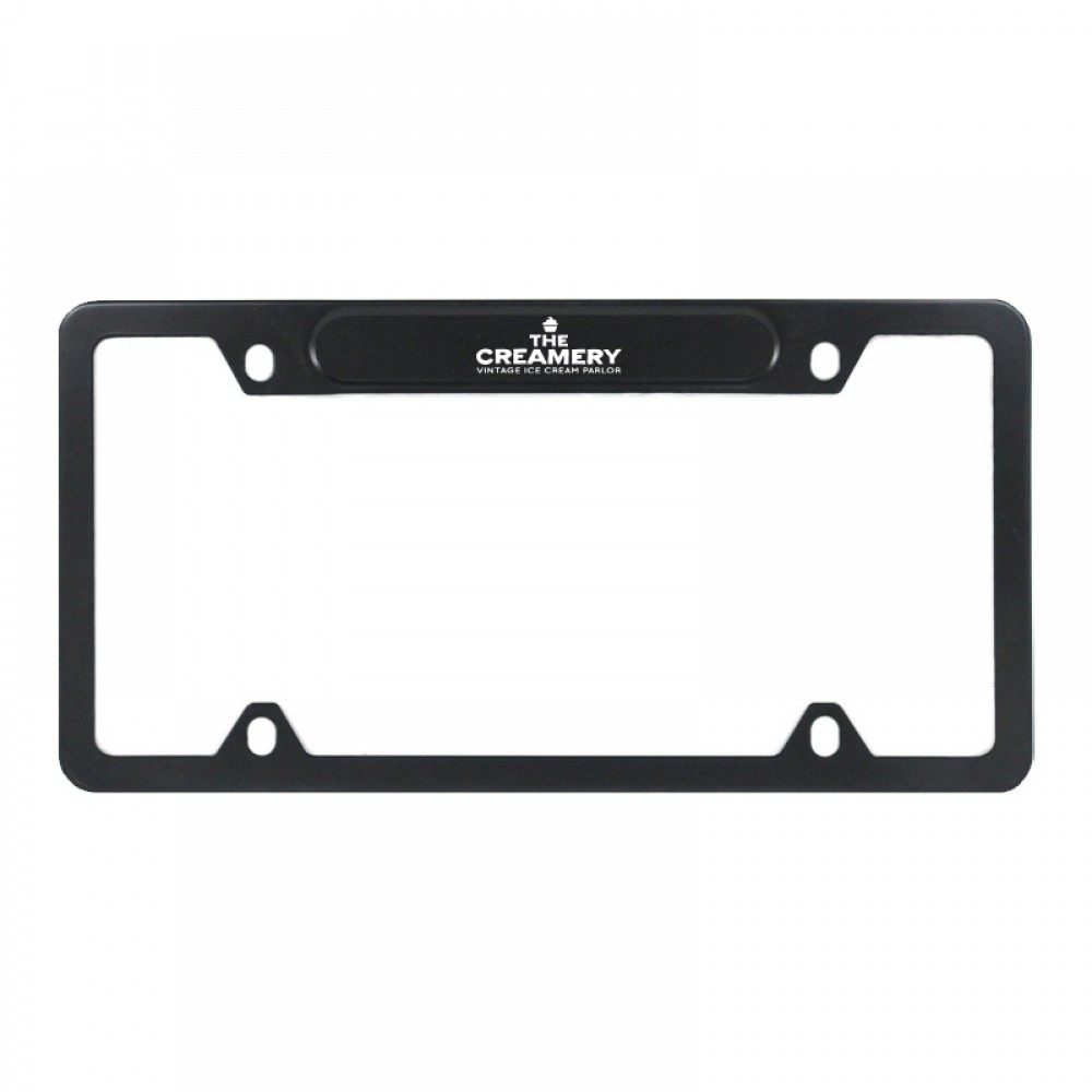 Aluminum Alloy License Plate Frame with Groove with Logo