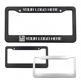 Personalized License Plate Frame w/ 2 Holes & Straight Bottom