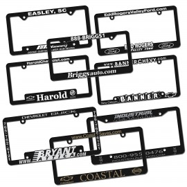 Raised Letter License Plate Frame with Logo