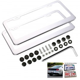 Logo Branded Stainless Steel License Plate Frame  Logo Branded Stainless Steel License Plate Frame