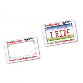 Promotional Motorcycle License Plate Frame (7 1/6"x4 3/4")