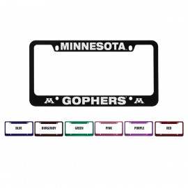 Colored License Frame w/ Laser Engraving with Logo