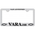 Raised Letter Chrome Plated Plastic License Plate Frames with Logo