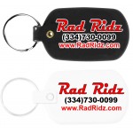 Logo Branded Oval Flexible Key Tag with Full Color Digital Print