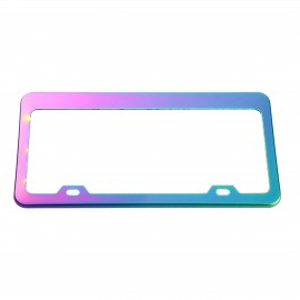 Iridescent License Plate Frame with Logo  Iridescent License Plate Frame with Logo