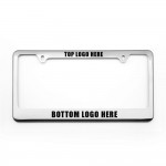 2 Hole Stainless Steel License Plate Frame with Logo