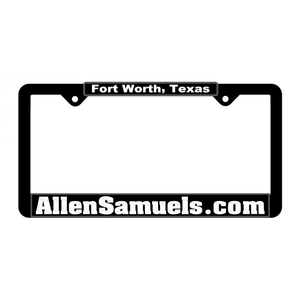 Personalized Premium Black Plastic Signature Laminate DuraFrame w/White Reflective Material