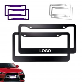 Durable Aluminum License Plate Frame with Logo
