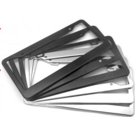 7¡X 13" 2 Hole Stainless Steel License Plate Frame with Logo  7¡X 13" 2 Hole Stainless Steel License Plate Frame with Logo