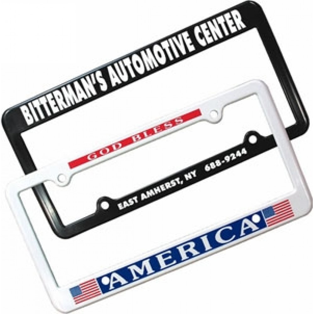Personalized License Plate Frame w/2 Holes (Spot Color)