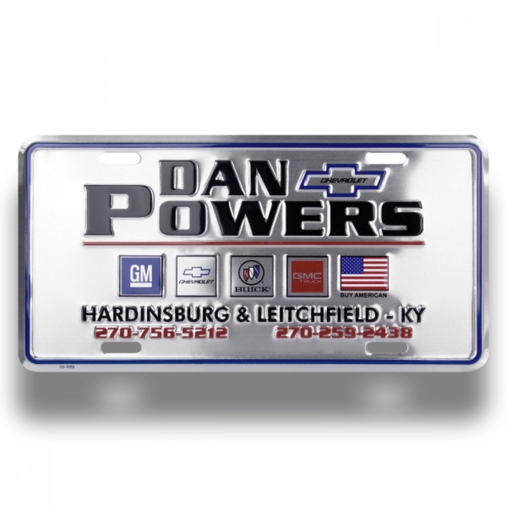 Embossed Aluminum License Plates Logo Imprinted Embossed Aluminum License Plates Logo Imprinted