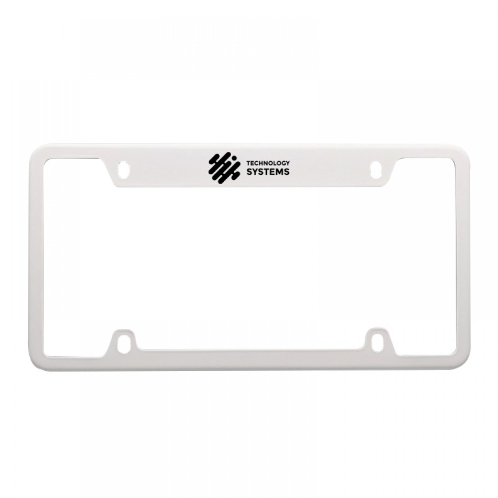 Stainless Steel 2 Holes Car License Plate Frame for US Standard with Logo