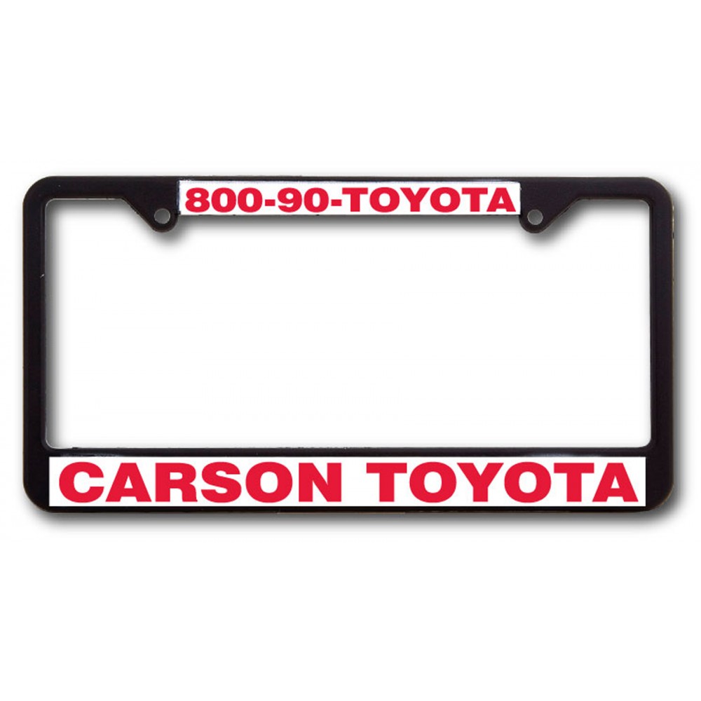 Logo Imprinted Standard 22 Style Plastic Raised Copy License Plate Frame Logo Imprinted Standard 22 Style Plastic Raised Copy License Plate Frame