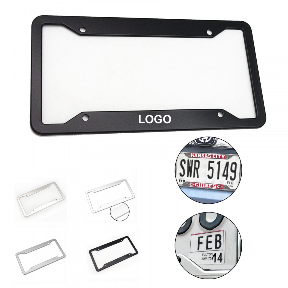 Personalized Stainless Steel License Plate Frame 4 Holes Covers Holder Personalized Stainless Steel License Plate Frame 4 Holes Covers Holder