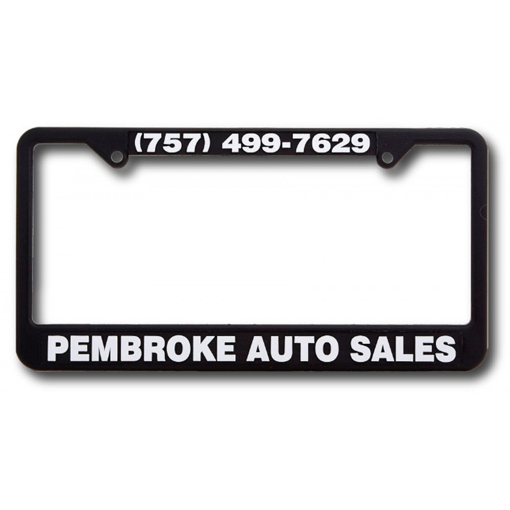 Logo Branded Standard 12 Style Raised Copy Plastic License Plate Frame Logo Branded Standard 12 Style Raised Copy Plastic License Plate Frame