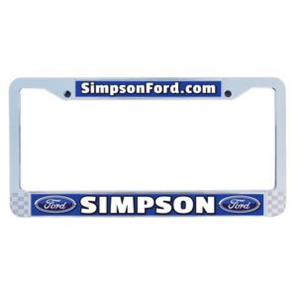 Personalized Gloss Multi Colored Insert Plastic Frame - Metalized Plastic
