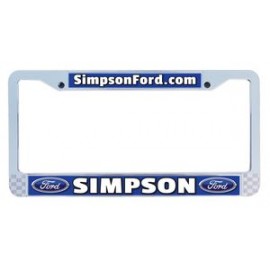 Personalized Gloss Multi Colored Insert Plastic Frame - Metalized Plastic