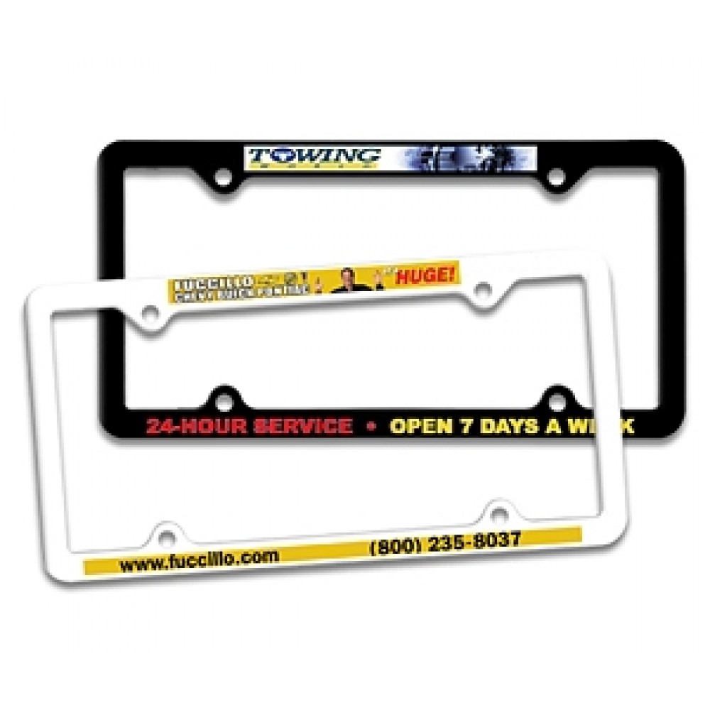Logo Imprinted Thin Panel License Plate Frame w/ 4 Holes (Full Color Digital) Logo Imprinted Thin Panel License Plate Frame w/ 4 Holes (Full Color Digital)
