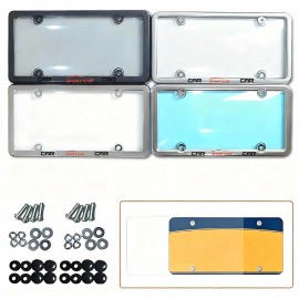 Logo Branded License Plate Frame Holders with Plastic Cover