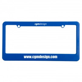 License Plate Frame w/ 2 Holes & Straight Bottom with Logo