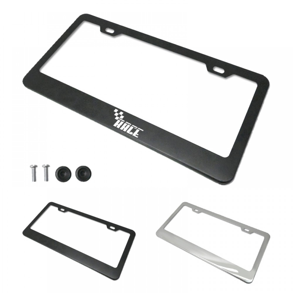 Stainless Steel License Plate Holder US Specifications Car License Frame with Logo