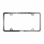 Brushed Stainless Steel License Plate Frame (4 Screw Attachable) Custom Imprinted