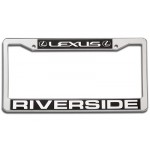 Logo Branded Chrome Plated License Frame w/Chrome Raised Letters