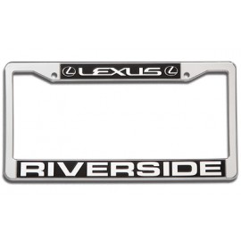 Logo Branded Chrome Plated License Frame w/Chrome Raised Letters