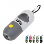 LED Flashlight Pet Waste Bag Dispenser with Clip with Logo