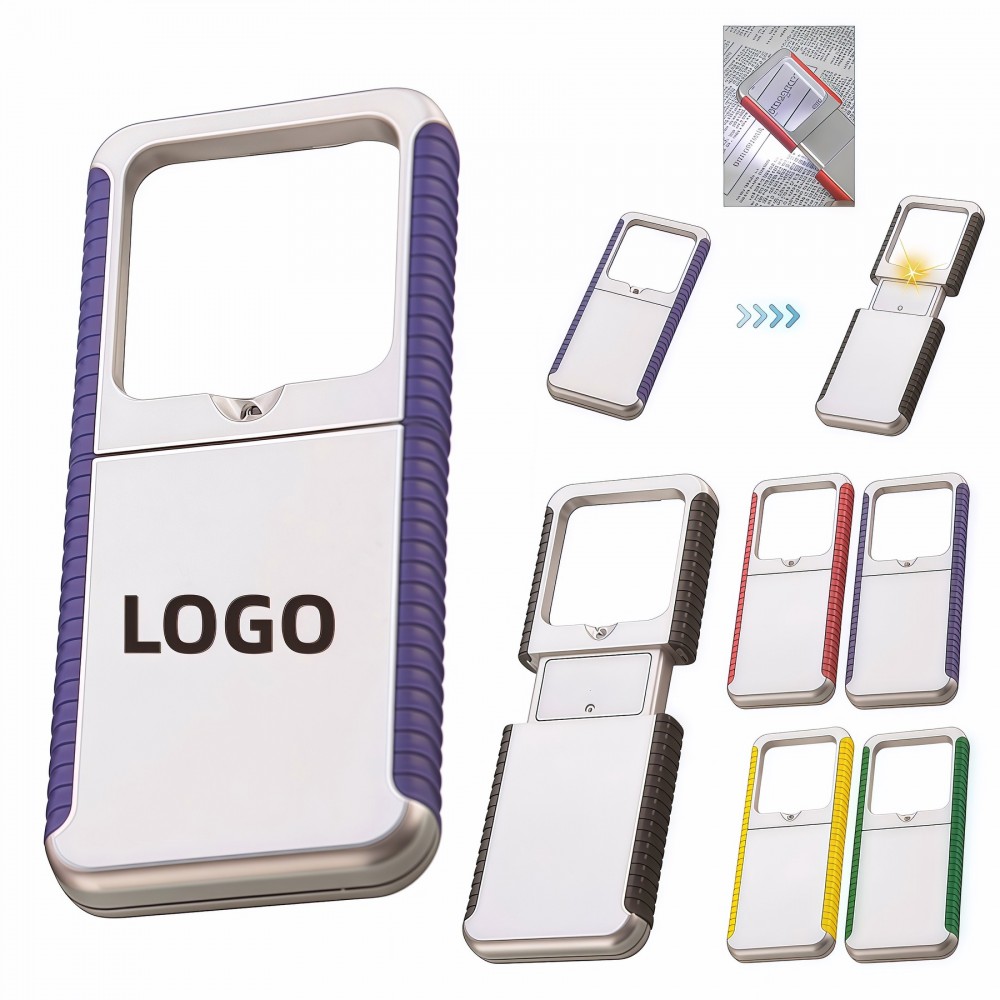 Personalized Pocket-sized magnifying glass with LED light