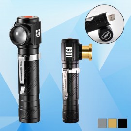 Rechargeable Flashlight w/ Clip with Logo