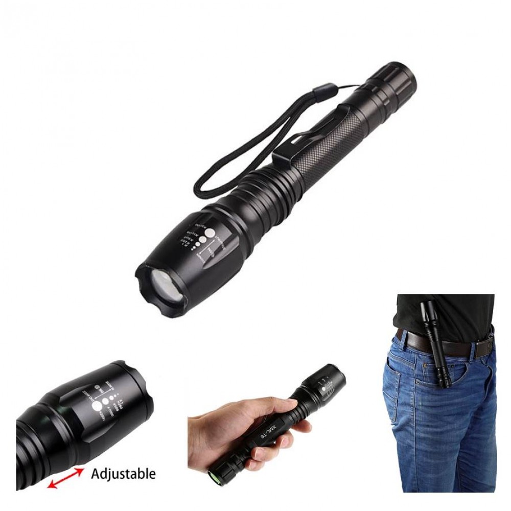 Super Bright Zoomable Tactical Flashlight with Logo