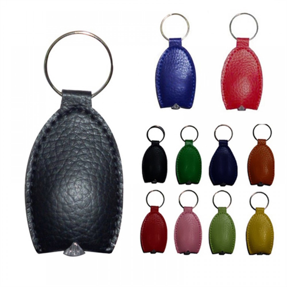 Custom Printed PU Leather Flashlight Keychain Custom Printed PU Leather Flashlight Keychain