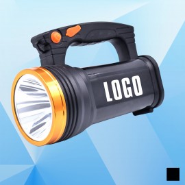 Logo Branded Rechargeable Flashlight w/ Handle