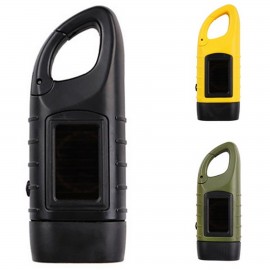 Solar Powered Hand Crank Flashlight with Logo