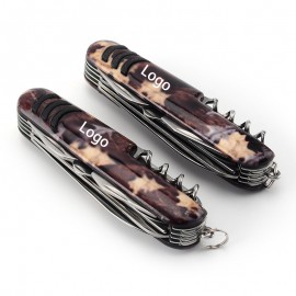 Camouflage Multi-Function Tool Pocket Knife with Logo