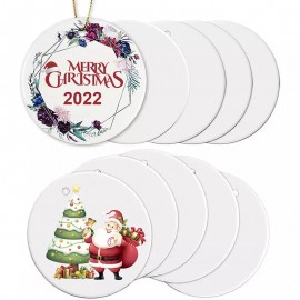 Personalized Christmas Ceramic Ornament Double Sided Print