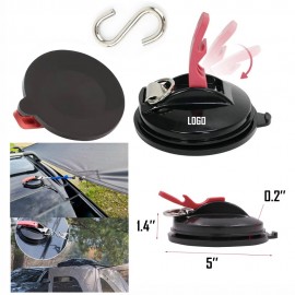 Heavy Duty Car Tie Down Suction Cup w/Securing Hook with Logo