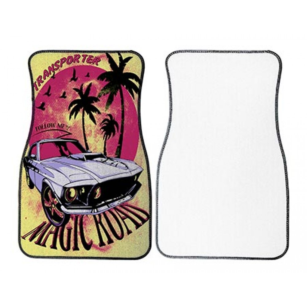 Logo Branded Front Automotive Floor Mat for Car - sublimated