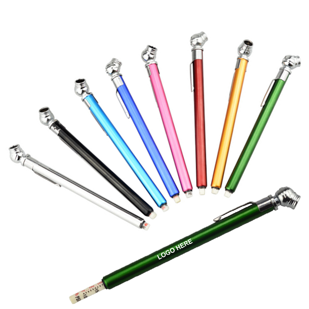 Custom Imprinted Pen-Holder Auto Tire Gauge With Clip Custom Imprinted Pen-Holder Auto Tire Gauge With Clip