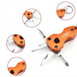 Stainless Steel Key Chain Pocket Multi-Tool with Logo