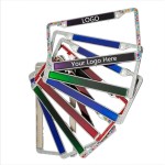 Stainless Steel License Plate Frames inlaid with diamonds with Logo
