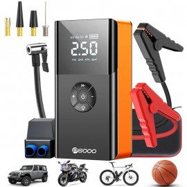 Custom 12000mah 12V Portable Car Jump Starter With Air Compressor