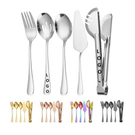 Logo Branded 5 Piece Stainless Steel Serving Utensils Set